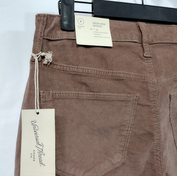 NWT Universal Thread High Rise Skinny Jeans Women's 6 Brown Corduroy 90s Y2K - Picture 7 of 12